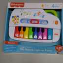 Fisher-Price Baby Toy Laugh & Learn Silly Sounds Light-Up Piano Musical Instrument with Learning Songs for Infants Ages 6+ Months (Small)