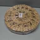 MIXUMON Woven Placemats Round, Natural Water Hyacinth Wicker Placemat for Dining Table, Large Handmade Woven Placemats Heat Resistant Non-Slip (13" - Set of 6)