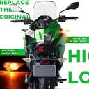Motorcycle Front/Rear Blinker LampTurn Signals Indicator Light Compatible with KAWASAKI Ninja 300 400 650 Z900 Z250SL ZRX1200 ER-6N ZX-6R Z 1000SX (Smoke Shell)