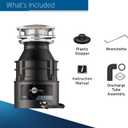 InSinkErator Badger 5 Garbage Disposal with Power Cord, Standard Series 1/2 HP Continuous Feed Food Waste Disposer, Badger 5 W/C, No Size, Black/Gray