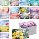 300 Pcs Motivation Inspiration Affirmation Cards, Recovery Encouragement Cards 3.5 x 2 Inch Positive Inspirational Hope Quotes Card Sobriety Recovery Greeting Gifts for Men Women (Floral)