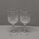 7OZ Plastic Glasses, Disposable Goblets Drinking Glasses Crystal Vintage Water Cups Unbreakable Champagne for Valentines Day, Wedding, Parties (12, Clear) (Transparent)