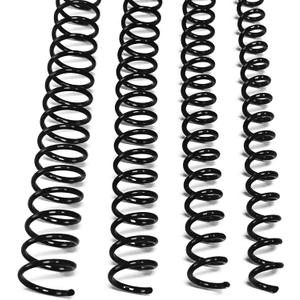 Binditek 100 Pack Plastic Spiral Binding Coils, Multi Size (6mm, 8mm, 10mm, 12mm) (1/4", 5/16", 3/8", 1/2"), 4:1 Pitch, Black, for Students and Coworkers