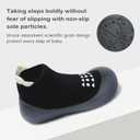 Baby Sock Shoes Baby Walking Shoes Infant Non-Slip Breathable Slippers with Soft Rubber Sole Baby Boys Girls Sneakers (18-24 Months Toddler, Af-39 Black)