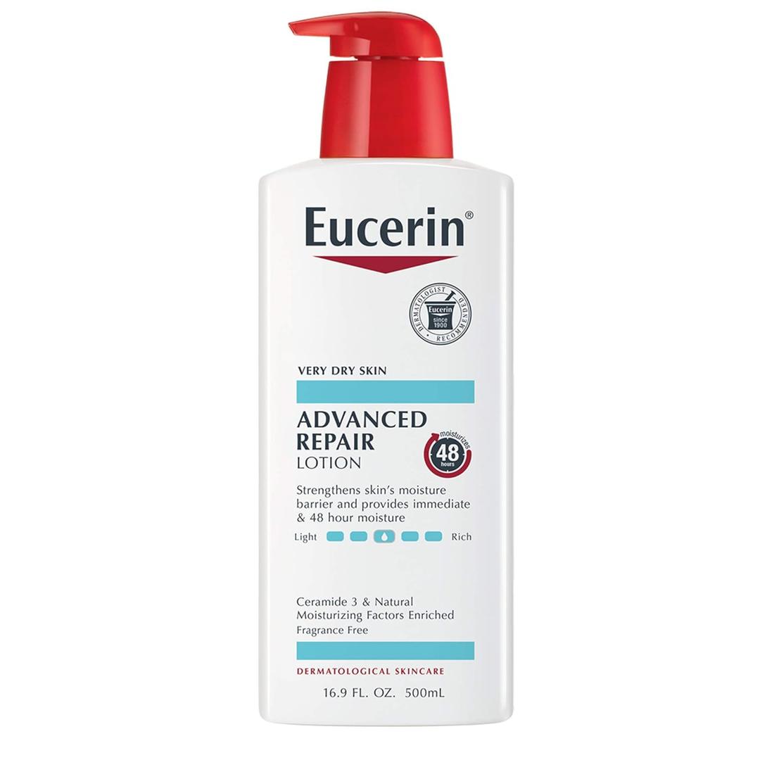Eucerin Advanced Repair Lotion - Fragrance Free, Full Body Lotion for Very Dry Skin - 16.9 fl. oz. Pump Bottle