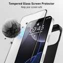 AIGOMARA Slim Frameless for iPhone 16 Pro Case with Screen Protector, Luxury Opalescent Pearl Minimalist Borderless Phone Case for Women Girls, Ultra-Thin Hard Shockproof Case Cover, Abalone