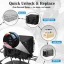 Quick-Release Bike Adapter Plate Set with Lock, Universal Fit for Rear Luggage Carrier Plate, Modular Mounting System for Bags, Crates, Pets, Commuter & Delivery Use
