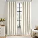 MIULEE Ivory Velvet Curtains 84 Inch Long Luxury Super Soft Thermal Insulated Blackout Curtains Room Darkening Drapes Rod Pocket Design for Bedroom Living Room Set of 2 Panels, W40 x L84 Inch