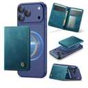 Defencase for Magsafe Wallet Magnetic Card Holder RFID Blocking, PU Leather Minimalist Phone Wallet for MagSafe Phones and Cases for iPhone 17/16/ 15/14/ 13/12/ Pro/Max/Plus/Air, Retro Green