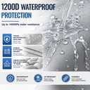 1200D Pontoon Boat Cover with Support Poles 2 Pack, 22-24 ft Boat Cover for Pontoon with Motor Cover, Fits 22 ft 23 ft 24 ft Boats up to 8.5 ft Beam, Gray
