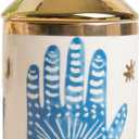 Big Eye Aromatherapy Candle Jar With Lid Ceramic Makecup Cotton Swab Holder Home Deocrative Bottler, Home Fireplace Kitchen Dining Decor For Living Room Knick Knacks Candle Holder (F66)