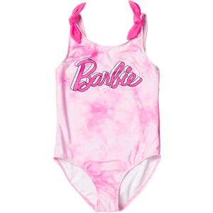 Barbie Girls UPF 50+ One Piece Bathing Suit Little Kid to Big Kid Sizes (4-14-16) (7-8, Pink)
