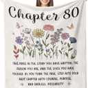 80th Birthday Gifts for Women, Chapter 80 Birthday Blanket, 80 Year Old Bday Gifts for Women, 1946 Birthday Decorations, Turning 80 Throw Blankets for Friend, Mom - 50'' x 60''