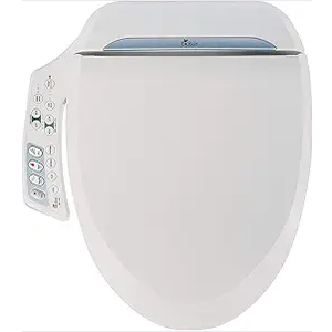 BioBidet Ultimate BB-600 Bidet Toilet Seat, adjustable Heated Seat and Freshwater, Dual Nozzle Sprayer, Posterior Feminine Wash, Round