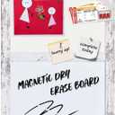 Bulletin Board Whiteboard White Felt Board Combo for Office School Kitchen Bedroom, White Wood Frame,10.2"*14.2",Whiteboard+WH-2636WH