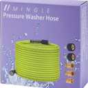 M MINGLE Pressure Washer Hose 50 FT x 1/4" - Replacement Power Wash Hose with Quick Connect Kits - High Pressure Hose with M22 14mm Fittings - 3600PSI