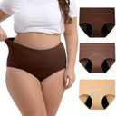 Period Underwear for Women High Waisted Leak-Proof Postpartum Menstrual Panties 5-Pack L