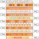 120 Pcs Against Bullying Awareness Gifts Lanyard Keychain with Swivel Hook for Women Keychain Gifts Orange Ribbon Inspirational Key Ring for Anti Bullying Awareness Fundraising