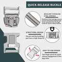 Fastener Stainless Steel Buckle for Collar & Quick Release with Easy Buckle for Large Dogs (4.0)