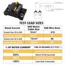 70 Amp Circuit Breaker with Manual Reset Car Marine Trolling Motors Boat RV ATV 12V-48VDC Waterproof Audio System Fuse