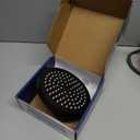 High Pressure Shower Head - Anti-Clogging Silicone Nozzles 2.5 GPM Removable Restrictor - Easy to Clean and Install - Includes Plumbers Tape - 6 inch - (Matte Black 2.5GPM)