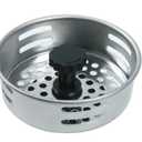 Mainstays Silver Stainless Steel Kitchen Sink Strainer and Drain Catcher with Rubber Stopper