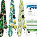 3 Pack Retractable Cruise Lanyard, Adjustable Cruise Ship Lanyard with Id Badge Reel Holder & Detachable Buckle, Key Card for Carnival Royal Caribbean Cruises, Essential Cruise AccessoriesB