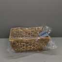 Edergoo Wicker Picnic Basket with Handles, Wicker Baskets with Wooden Base for Picnic, Camping & Storage Basket (Large, Seagrass)