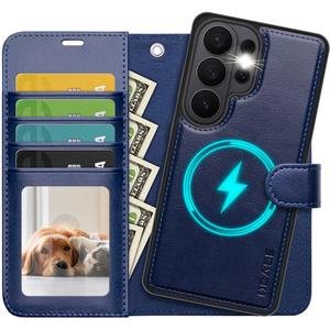 OCASE for Samsung Galaxy S26 Ultra Detachable Wallet Case with Card Holder, [2 in 1] PU Leather Flip Folio Case with RFID Blocking Stand Wrist Strap Shockproof Phone Cover 2026, Navy Blue