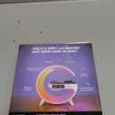 Blingbin Wireless Charger Atmosphere Lamp, 2025 New Mini LED Table Lamp, Bluetooth Speaker, Dimmable Night Light Bedside Lamp Alarm Clock with Music for Christmas Birthday New Year Gifts