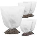 Gardzen 5-Pack Plant Covers Freeze Protection, Drawstring Tree Cover, Winter Freeze Plant Protection, Tree Jacket Frost Blanket for Outdoor Plants, 22.4" x 24"