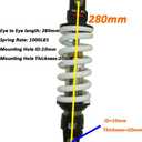 DJ-Motor 280mm Rear Shock 1000LBS DNM MK-AR Spring For M2R Lucky Thumpstar Explorer Braaap Apollo Stomp WPB Bucci Orion SSR Chinese Pit Dirt Bike