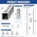 6 ft H x 1-1/2 in W Square Sign Post with 7/16" Dia Holes