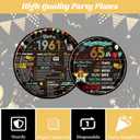 Vintage 65th Birthday Plates and Napkins, 96PCS 65th Birthday Party Decorations Supplies for Women Men, Back in 1961 Cheers to 65 Years Disposable Tableware Set Serve 24