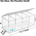Coffee Capsule Holder Acrylic Box K Cup Holder Coffee Pod Storage Clear Acrylic Compartment with Lid Organizer Coffee Bar Accessories, 9 Panels