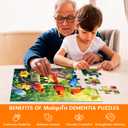 4 Packs 36 Large Piece Puzzle for Seniors - Dementia Puzzles for Elderly Adults,Alzheimers Puzzles Memory Cognitive Games for Elderly Seniors with 4 Storage Bags, 36 Large Piece, 11.5 x 7.5 inches