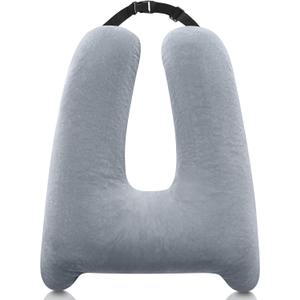 MAGIC ELEPHANT Car Pillow for Kids, Memory Foam Travel Car Pillow, Adults and Kids Travel Pillow for Sleeping on Road Trip, Traveling Car Seat Pillow (Grey)
