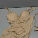 SHAPELLX Shapewear Bodysuit Tummy Control Body Shaper V Plunge Corset Low Back Shapewear with Built-in Bra for Women (XL, 02-beige-standard Cup (B-d)