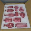 Pink Glass Bud Vase Set of 22, Small Vases for Flowers, Clear Glass Vases for Centerpieces, Mini Bud Vases in Bulk Rustic Wedding Decorations, Centerpieces, Vintage Look Home Table Flower Decor