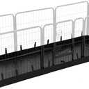 PJYuCien Rectangle Dog Playpen Bottom Pad - Fits 8 Panels 24"" Width Metal Dog Playpen -24""x72"" Size 600D Oxford Cloth Waterproof Playpen Bottom Pad (Note: Only Bottom Pad, No Playpen!!!), Black