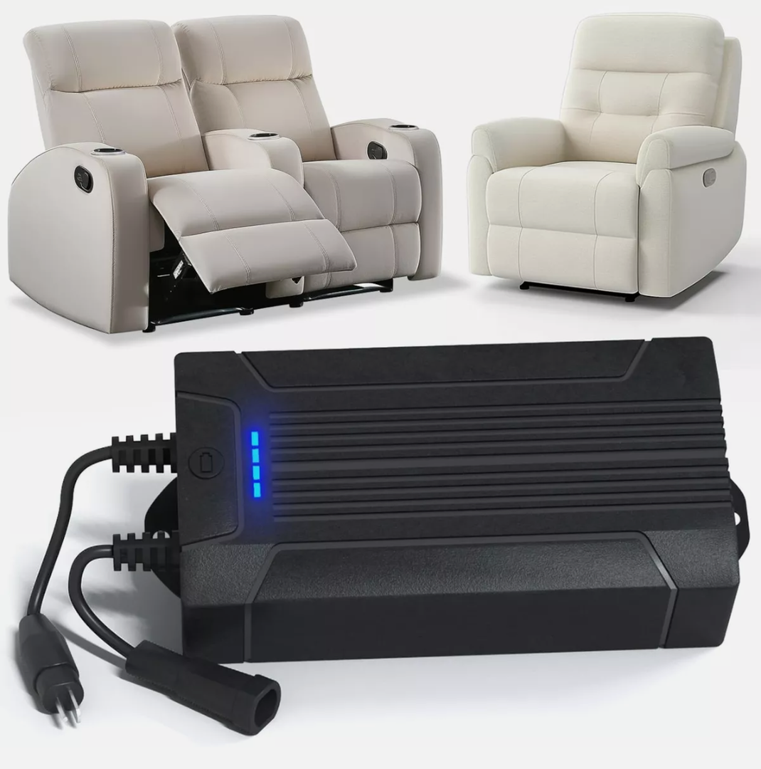 Lavolta Battery Pack for Reclining Furniture - Rechargeable Recliner Battery Pack - 2200mAh Universal 2-Pin Power Supply - Wireless Backup Charger