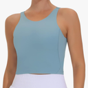 THE GYM PEOPLE Women's Sports Bra Sleeveless Workout Tank Tops Running Yoga Cropped Tops with Removable Padded, M