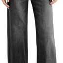 EMMIOL Baggy Jeans Women Straight Leg Mid Rise Boyfriend Wide Leg High Waisted Cute Trendy Y2K Loose Fit Pants Stretchy, Size 2XL