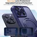 MOCCA Design for iPhone 16 Pro Max Case with Magnetic Invisible Stand [Full Camera Protection] [Compatible with Magsafe] Military Drop Shockproof Translucent Matte Phone Case Cover 6.9",Deep Blue