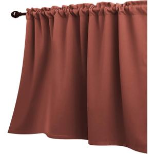 KOUFALL Fall Curtain Valances for Kitchen Windows,Rustic Farmhouse Boho Western Curtains for Living Room,Terracotta Rust Colored (52"W x 18"L (Pack of 1)) KOUFALL Fall Curtain Valances for Kitchen Windows,Rustic Farmhouse Boho Western Curtains for Living Room,Terracotta Rust Colored (52"W x 18"L (Pack of 1))