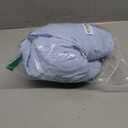 chouyatou Women's Summer Sleeveless Button Down Cotton Tank Dress Loose A-Line Tiered Tunic Beach Dress (X-Large, Light Blue)