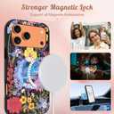 for iPhone 17 Pro Case Compatible with MagSafe, Floral Flowers