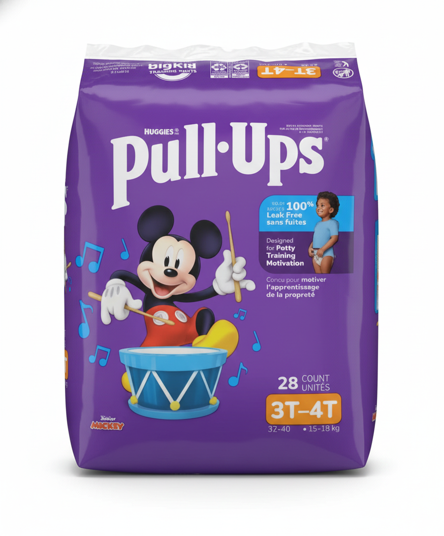 Pull-Ups Boys' Potty Training Pants, Size 3T-4T Training Underwear (32-40 lbs), 28 Count