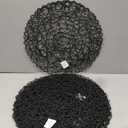 DII Woven Paper Tabletop Collection Holiday or Event Décor, Round Placemat Set, 15" Dia, Black, 6, Piece
