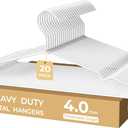 StorageWorks Wire Hangers for Closet, 4mm Super Thick Metal Hanger, Heavy Duty Clothes Hanger for Coats, Shirts, Jackets, Pants, Suits, White, 20 Pack